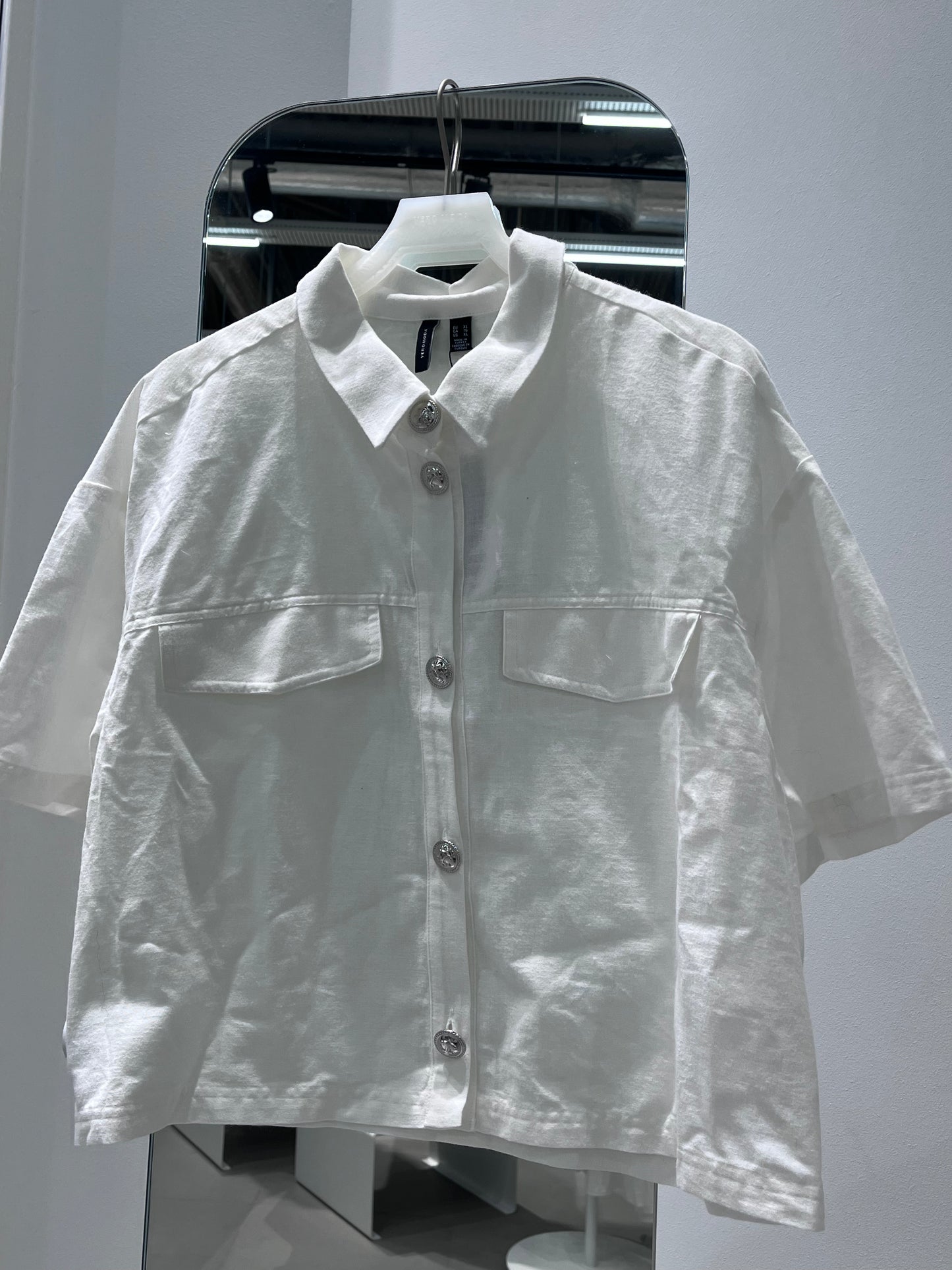 VMJANNE Denim Shirt - Snow White